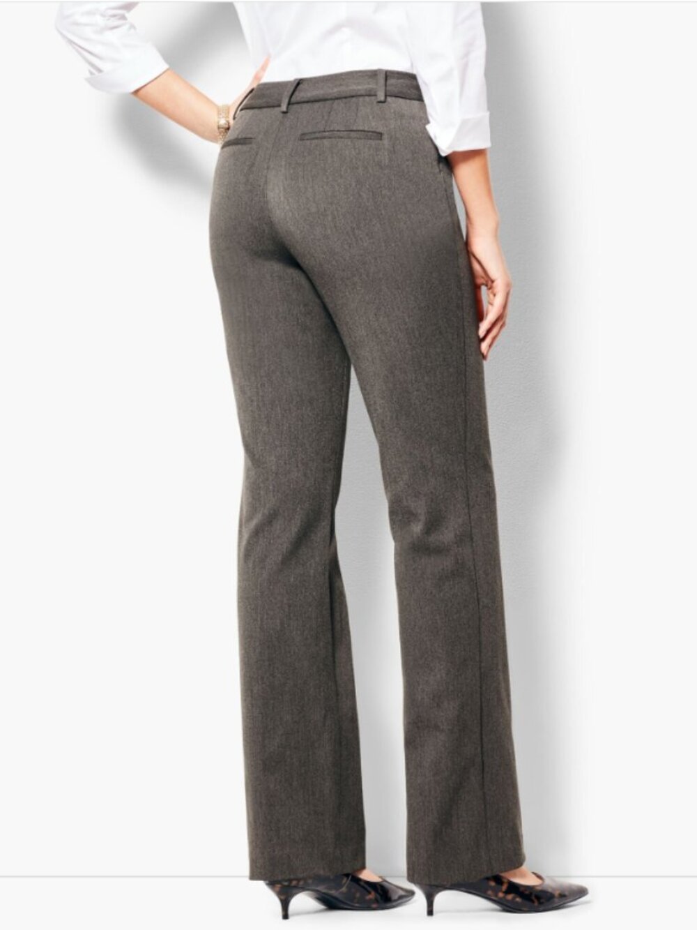 Talbots Barely Boot Pants/Trousers in Gray/Grey Size 4 Petite